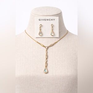 Givenchy Gold-Tone Necklace & Drop Earrings Set with Iridescent Crystals